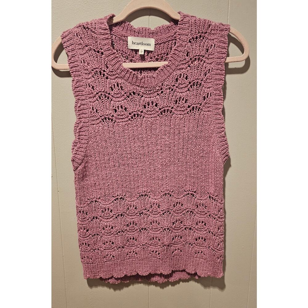 Heartloom Knit Vest, Sweater , Larissa Tank, New,  Cotton Blend, Womens Size L